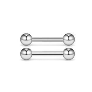 Stainless Steel Straight Barbell Jewelry with Balls